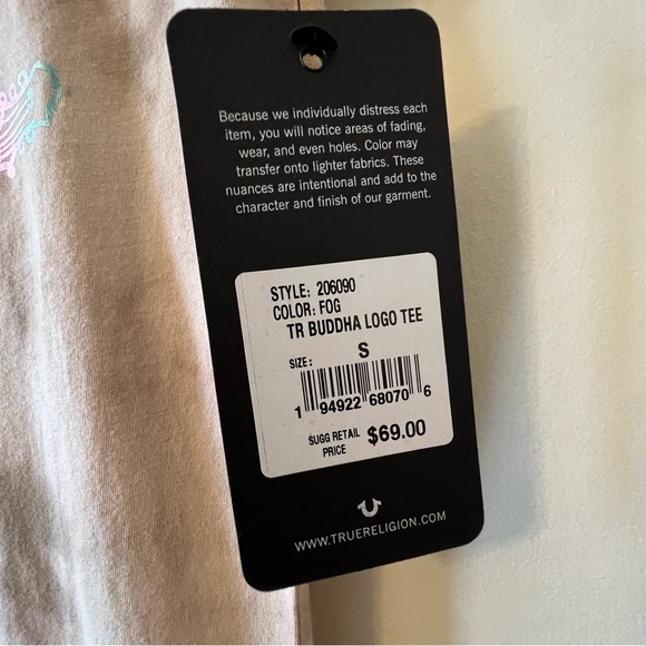 True Religion Small Tie Dye Buddha Logo Tee - Picture 5 of 6